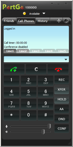 PortGo softphone